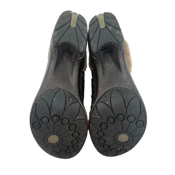 JBU Brown Black Side Zipper Faux Fur Ankle Booties Size 8.5 Women's - Picture 9 of 9